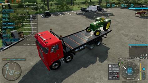 fs22 testing a flatbed - YouTube