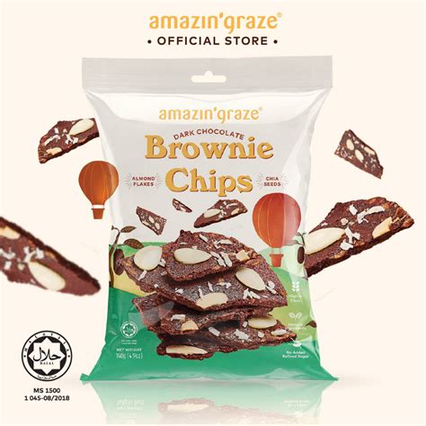 Amazin Graze Dark Chocolate Brownie Chips 140g Shopee Malaysia