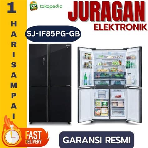 Jual Kulkas Side By Side Sharp SJ IF85PG GB 590 Liter J Tech Inverter