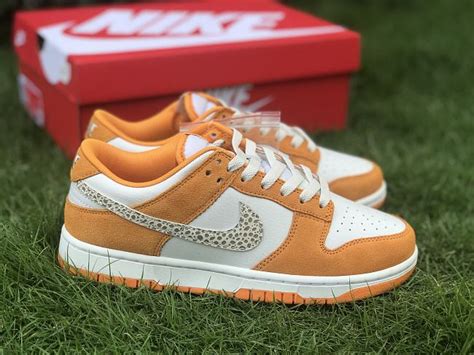 Nike Dunk Low As Safari Swoosh Kumquat Dr Amofoot