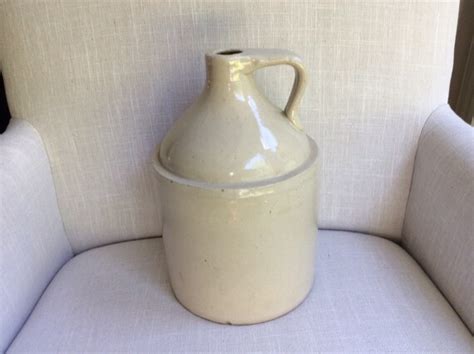 Vintage Cream Pottery Crock Jug