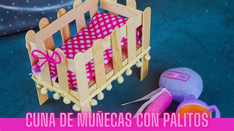 Cuna de muñecas con palitos de helado YouTube