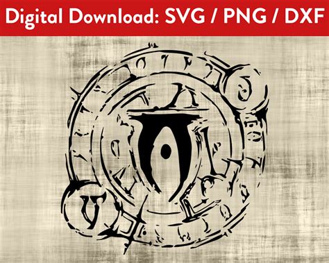 Elder Scrolls Necromancy Magic Sigil Svg Png Dxf Skyrim Etsy