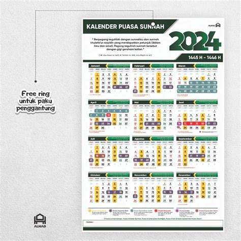 Jual Kalender Puasa 2024 And 2025 I Komplit I Ukuran A3 I A01 Shopee