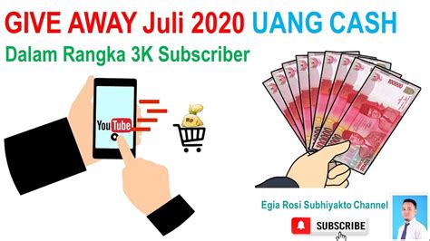 GIVE AWAY DALAM RANGKA 3K SUBSCRIBER REAL DAN AMANAH YouTube