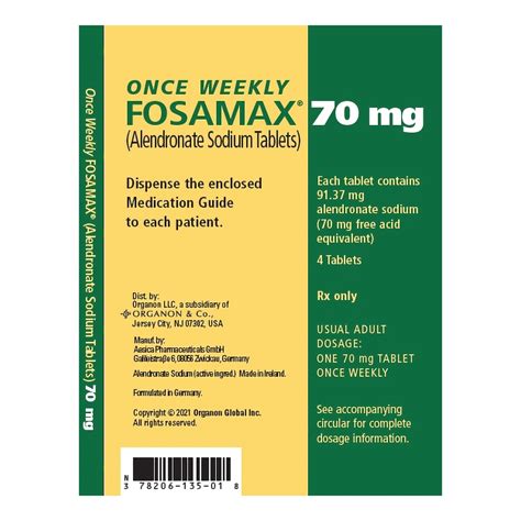 Fosamax Alendronate Sodium Mg Tablet Tablets Mckesson