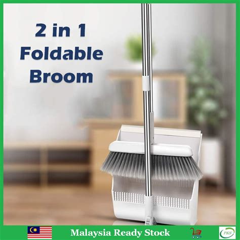 In Foldable Penyapu Penyodok Home Office Broom Dustpan With Teeth