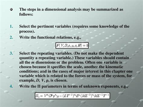 Ppt Chapter 4 Dimensional Analysis And Dynamic Similitude Powerpoint