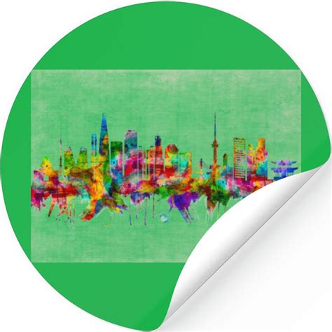 Seoul South Korea Skyline Stickers