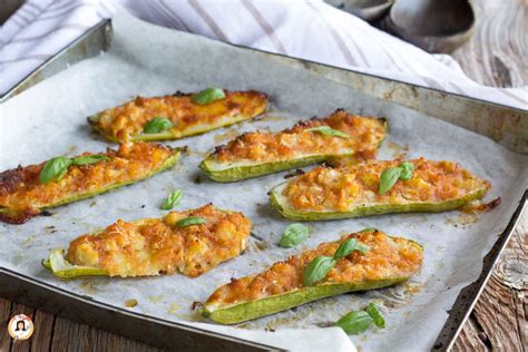 Zucchine Ripiene Al Forno Secondo Piatto Con Prosciutto Cotto