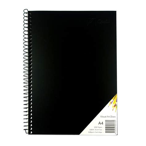 Quill Visual Art Diary Pp Gsm A Pages Black Hamelin Brands