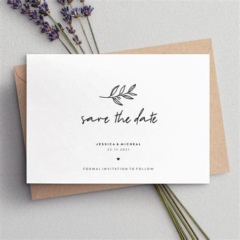 Elegant Script Save the Date Cards, Simple Save the Dates, Postcard ...