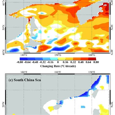 Sst Trends In The A Bering B Okhotsk And C South China Seas Download Scientific Diagram