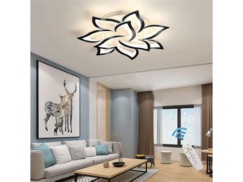 Garwarm Modern Led Ceiling Light Dimmable Flower Shape Ceiling Lamp