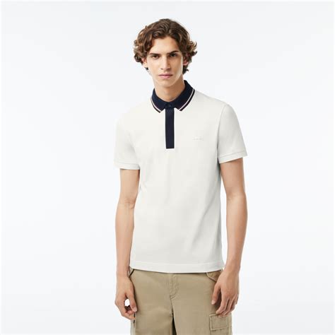 Polos Homme En Coton Pique Uni Ray Ou Motif Lacoste