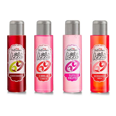 Kit 4 Gel Iced Aromatizante Corporal Hot Flowers Distribuidora Hot Flowers