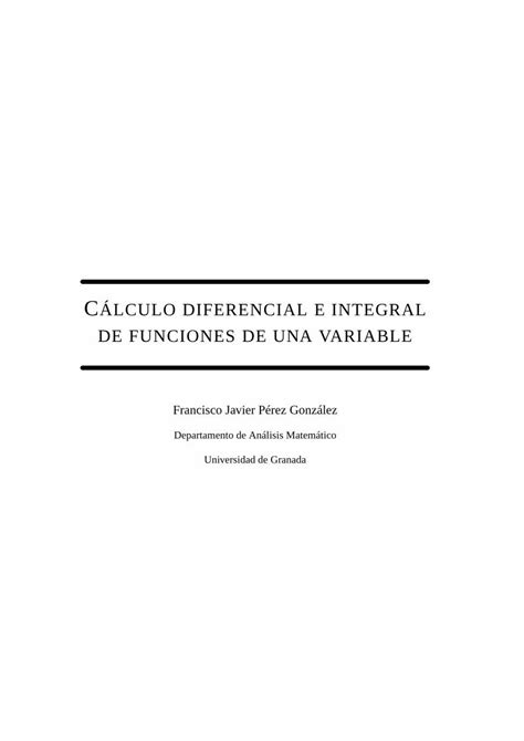 PDF Calculo Diferencial Integral Perez DOKUMEN TIPS