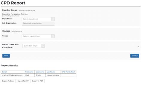 Cpd Report Etrainu