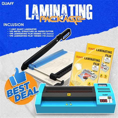 Quaff Cuyi In Mini Laminating Machine Hot Cold Reverse