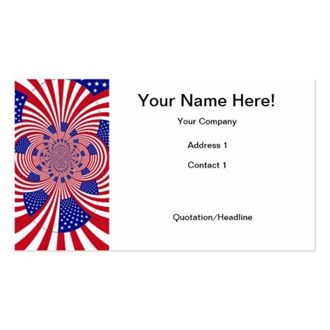 Patriotic business card Template | Zazzle