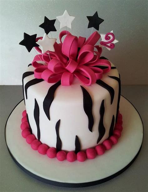 Zebra Birthday Cake Decorated Cake By Sarah Poole Cakesdecor