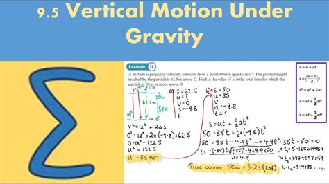 Vertical Motion Under Gravity Statistics And Mechanics Chapter