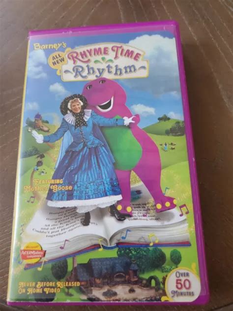 Bande Vid O Vhs Barney Rhyme Time Rhythm M Re Oie Rare Chanter Des