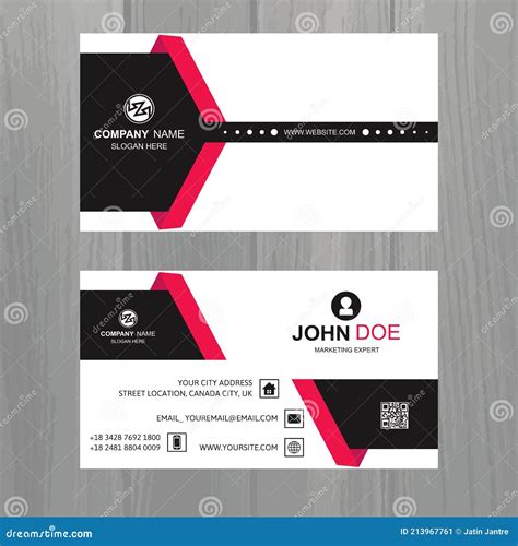 Namecard Template White Color Serrated Lines Pattern On Blue Background