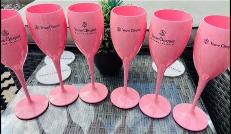 Veuve Clicquot Champagne Pink Acrylic Party Flutes X Etsy Veuve