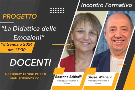 Progetto La Didattica Delle Emozioni Incontro Formativo Per Docenti