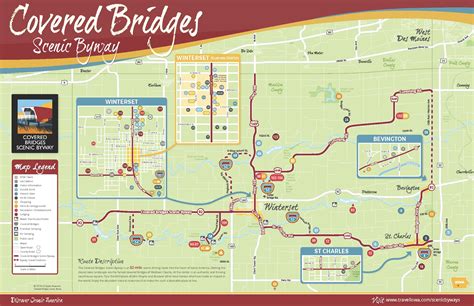 Covered Bridges Scenic Byway Tearsheet Map | Madison County, Iowa ...