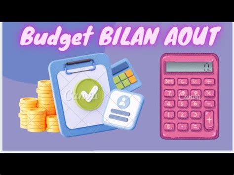 Bilan budget août et surtout UNE BONNE RENTRÉE À TOUS LES ENFANTS