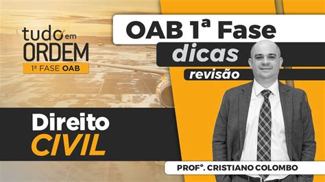 RevisÃo Oab Xxix 1ª Fase Questões Dir Civil Cristiano Colombo