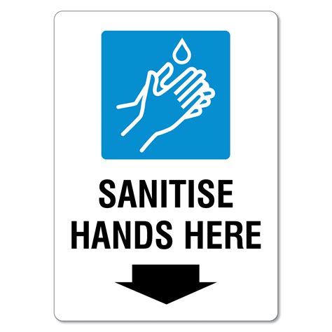 Sanitise Hands Here Sign The Signmaker