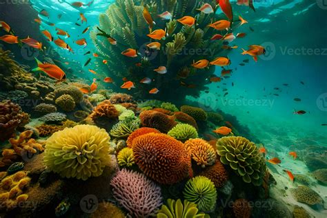 a coral reef with many different types of fish. AI-Generated 33469184 Stock Photo at Vecteezy