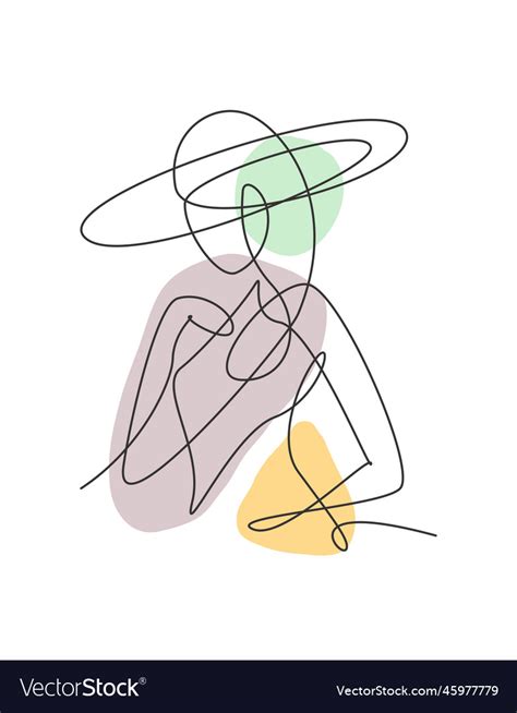 One single line drawing of minimalist beauty Vector Image