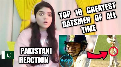 Top 10 Greatest Cricket Batsmen Of All Time Reaction Youtube