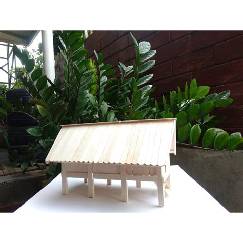 Jual Prakarya Maket Miniatur Rumah Adat Aceh Dari Stik Es Krim Shopee