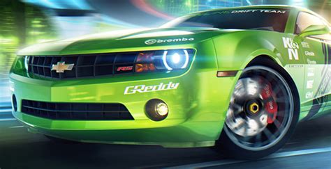 Chevrolet Camaro drifting on Behance