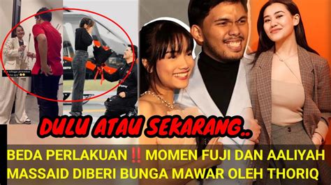 Beda Perlakuanmomen Fuji Dan Aaliyah Massaid Diberi Bunga Mawar Oleh