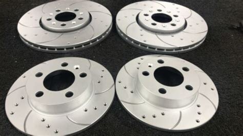 For Vauxhall Astra J Mk6 17 16v 09 14 Front And Rear Drilled Grooved Brake Discs Ebay