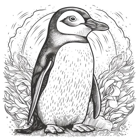 Pinguin Ausmalbild Kostenlos Herunterladen