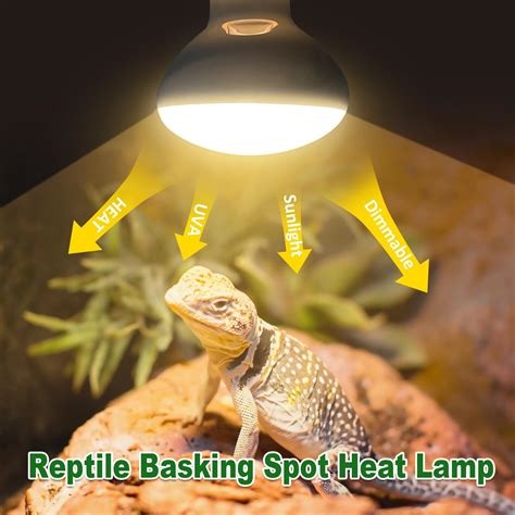 Snapklik Reptile Heat Lamp 75W 2 Pack UVA Daylight Basking Spot