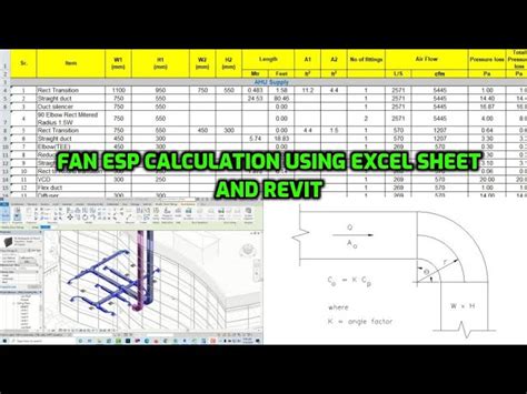 Esp Calculation In Hvacfan Static Pressure Calculation Excel Ashrae