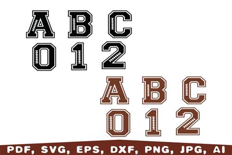 American football font svg, football Alphabet svg (2145830)