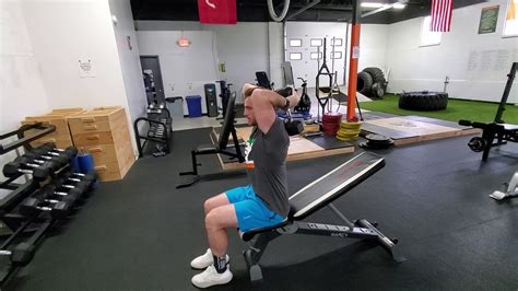 Seated Overhead Tricep Extensions Youtube