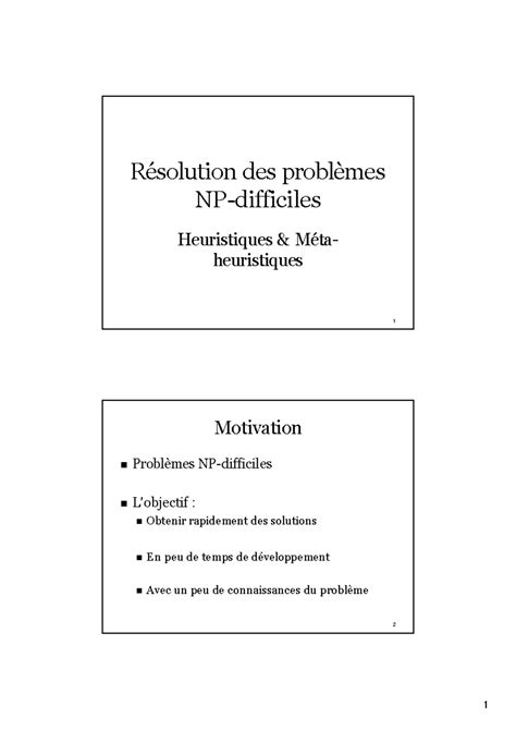 Cm Problemes Np Difficiles R Solution Des Probl Mes Np Difficiles