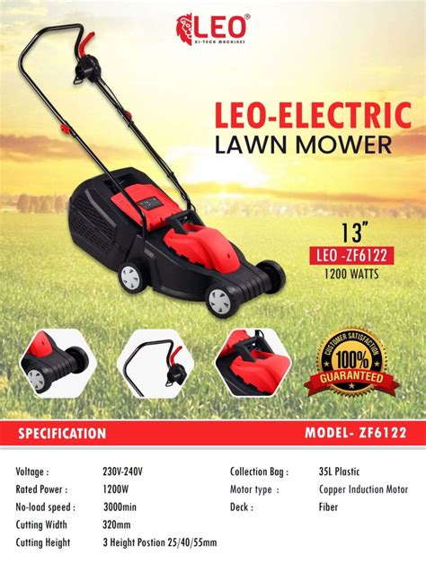 Leo Electric Lawn Mower Model Zf W At Best Price In Panchkula