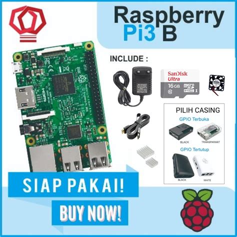 Jual Raspberry Pi Pi Uk Model B B Pi B Paket Lengkap Komplit Siap