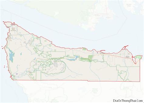 Map of Clallam County, Washington - Thong Thai Real